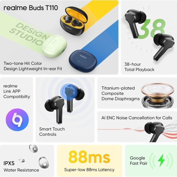 Realme Buds T110 True Wireless Earbuds