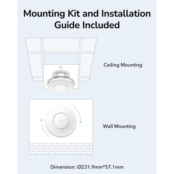 Cudy AP1300 AC1200 Indoor Wireless Gigabit Access Point 
