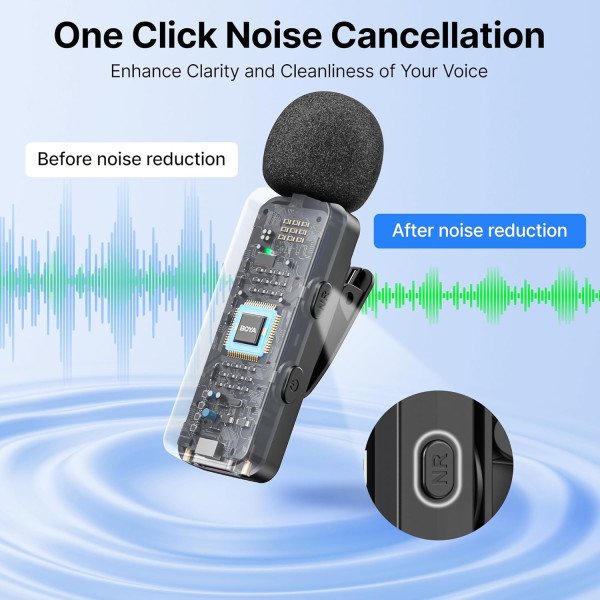 Boya BY-V10 USB C Wireless Lavalier Microphone