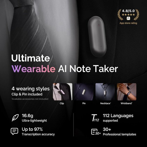 PLAUD NotePin AI Voice Recorder