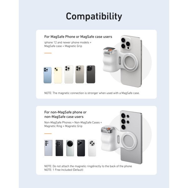 TELESIN Fun Shot Magnetic Grip for Smartphones