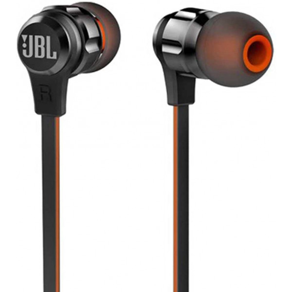JBL Pure Bass Stereo t180 a In-Ear Headphone with Microphone – Black 