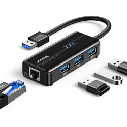 UGREEN USB 3.0 Hub Ethernet Adapter with 3 Port USB 3.0