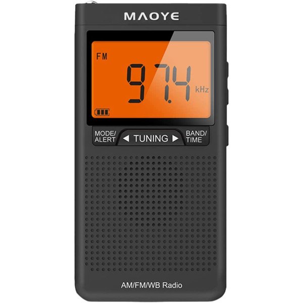 Maoye AM FM Mini Digital Display Portable Radio