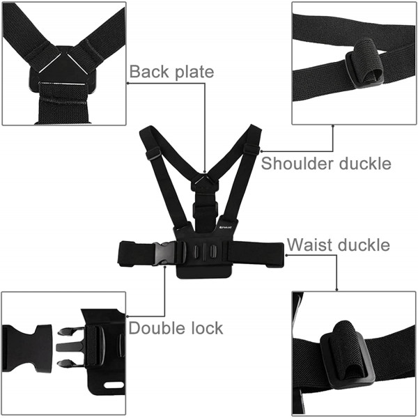 PULUZ Adjustable Body Mount Belt Chest Strap