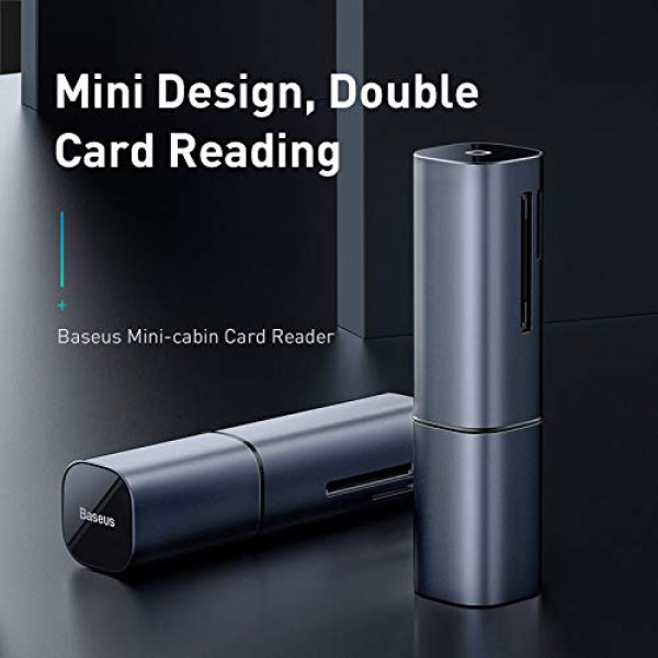 Baseus Mini-Cabin Card Reader with SD+MicroSD Slots 