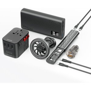Promate PowerGear-Pro 8 in 1 Portable Travel Charging Kit