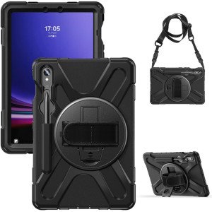 Samsung Galaxy Tab S8/S9 Ultra 3 in 1 ShockProof Case with KickStand & Strap